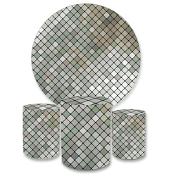 Kit Capa Painel + Trio Cilindros Prata Quadriculad - Loja | Bibi Painéis