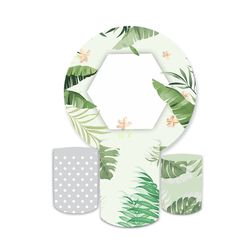 Kit Capa Painel + Trio Cilindros Branco e Verde - Loja | Bibi Painéis