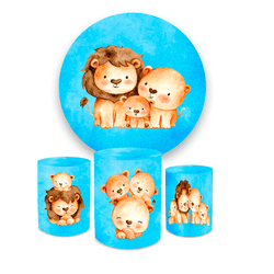 Kit Capa Painel + Trio Cilindros Leão Azul - Loja | Bibi Painéis
