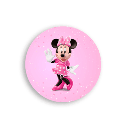 Capa Painel Redondo Minnie Rosa Gliter - Loja | Bibi Painéis