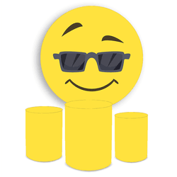 Kit Capa Painel + Trio Cilindros Emoji Óculos - Loja | Bibi Painéis