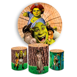 Kit Capa Painel + Trio Cilindros Shrek Fiona - Loja | Bibi Painéis