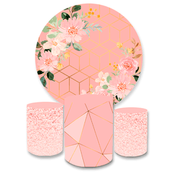 Kit Capa Painel + Trio Cilindros Rosa Neutro 03 - Loja | Bibi Painéis