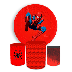 Kit Capa Painel + Trio Cilindros Homem Aranha Verm... - Loja | Bibi Painéis