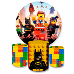 Kit Capa Painel + Trio Cilindros Lego Batman - Loja | Bibi Painéis