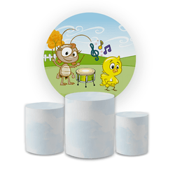 Kit Capa Painel Redondo + Trio Cilindros Decoração... - Loja | Bibi Painéis