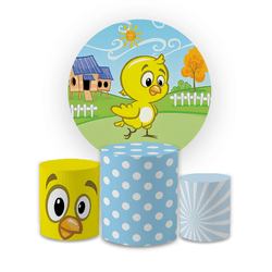 Kit Capa Painel Redondo + Trio Cilindros Decoração... - Loja | Bibi Painéis