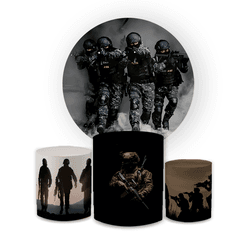 Kit Capa Painel Redondo + Trio Cilindros Decoração... - Loja | Bibi Painéis