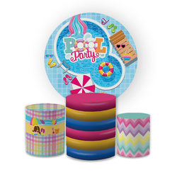 Kit Capa Painel Redondo + Trio Cilindros Decoração... - Loja | Bibi Painéis