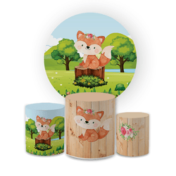 Kit Capa Painel Redondo + Trio Cilindros Decoração... - Loja | Bibi Painéis