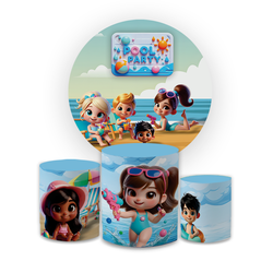 Kit Capa Painel Redondo + Trio Cilindros Decoração... - Loja | Bibi Painéis