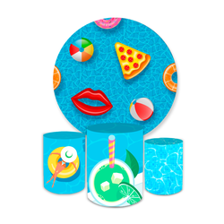 Kit Capa Painel Redondo + Trio Cilindros Decoração... - Loja | Bibi Painéis