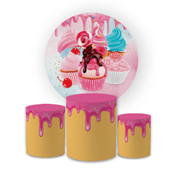 Kit Capa Painel Redondo + Trio Cilindros Decoração... - Loja | Bibi Painéis