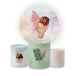 Kit Capa Painel Redondo + Trio Cilindros Decoração... - Loja | Bibi Painéis