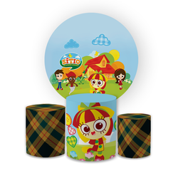 Kit Capa Painel Redondo + Trio Cilindros Decoração... - Loja | Bibi Painéis