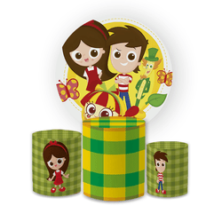 Kit Capa Painel Redondo + Trio Cilindros Decoração... - Loja | Bibi Painéis