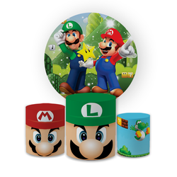 Kit Capa Painel Redondo + Trio Cilindros Decoração... - Loja | Bibi Painéis