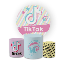 Kit Capa Painel Redondo + Trio Cilindros Decoração... - Loja | Bibi Painéis