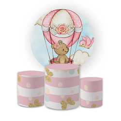 Kit Capa Painel Redondo + Trio Cilindros Decoração... - Loja | Bibi Painéis