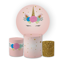 Kit Capa Painel Redondo + Trio Cilindros Decoração... - Loja | Bibi Painéis