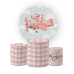 Kit Capa Painel Redondo + Trio Cilindros Decoração... - Loja | Bibi Painéis