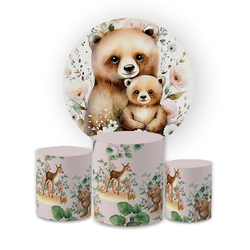 Kit Capa Painel Redondo + Trio Cilindros Decoração... - Loja | Bibi Painéis
