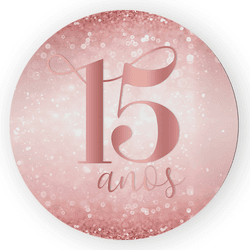 Capa Painel Redondo Decorativo Tema 15 Anos Decora... - Loja | Bibi Painéis