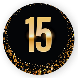 Capa Painel Redondo Decorativo Tema 15 Anos Decora... - Loja | Bibi Painéis