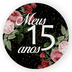 Capa Painel Redondo Decorativo Tema 15 Anos Decora... - Loja | Bibi Painéis