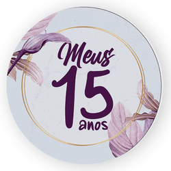Capa Painel Redondo Decorativo Tema 15 Anos Decora... - Loja | Bibi Painéis