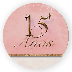Capa Painel Redondo Decorativo Tema 15 Anos Decora... - Loja | Bibi Painéis