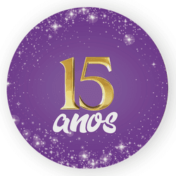 Capa Painel Redondo Decorativo Tema 15 Anos Decora... - Loja | Bibi Painéis