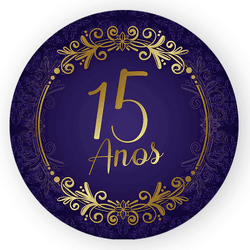 Capa Painel Redondo Decorativo Tema 15 Anos Decora... - Loja | Bibi Painéis