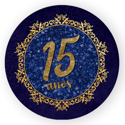 Capa Painel Redondo Decorativo Tema 15 Anos Decora... - Loja | Bibi Painéis