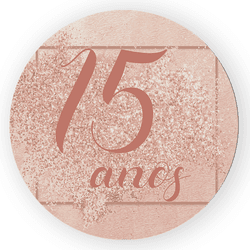 Capa Painel Redondo Decorativo Tema 15 Anos Decora... - Loja | Bibi Painéis