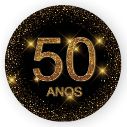 Capa Painel Redondo Decorativo Tema 50 Anos Decora... - Loja | Bibi Painéis