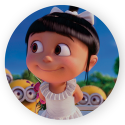 Capa Painel Redondo Decorativo Tema Agnes Filme Me... - Loja | Bibi Painéis