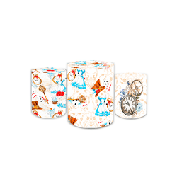 Trio Capas de Cilindros Sublimados Decorativo Tema... - Loja | Bibi Painéis