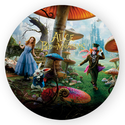 Capa Painel Redondo Decorativo Tema Alice no Pais ... - Loja | Bibi Painéis