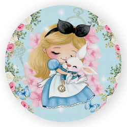 Capa Painel Redondo Decorativo Tema Alice no Pais ... - Loja | Bibi Painéis