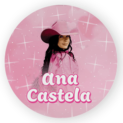Capa Painel Redondo Decorativo Tema Ana Castela De... - Loja | Bibi Painéis