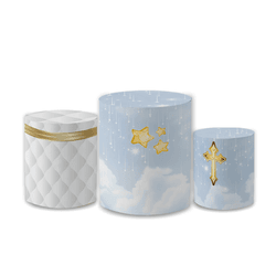 Trio Capas de Cilindros Sublimados Decorativo Tema... - Loja | Bibi Painéis