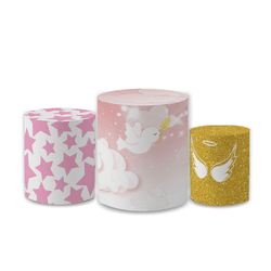 Trio Capas de Cilindros Sublimados Decorativo Tema... - Loja | Bibi Painéis