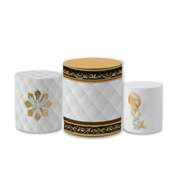 Trio Capas de Cilindros Sublimados Decorativo Tema... - Loja | Bibi Painéis