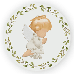 Capa Painel Redondo Decorativo Tema Anjinho Cute D... - Loja | Bibi Painéis