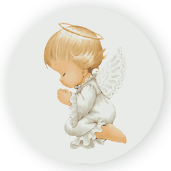 Capa Painel Redondo Decorativo Tema Anjinho Cute D... - Loja | Bibi Painéis
