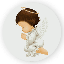 Capa Painel Redondo Decorativo Tema Anjinho Cute D... - Loja | Bibi Painéis