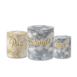 Trio Capas de Cilindros Sublimados Decorativo Tema... - Loja | Bibi Painéis