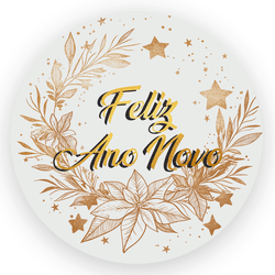 Capa Painel Redondo Decorativo Tema Ano Novo Data ... - Loja | Bibi Painéis