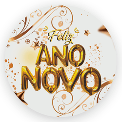 Capa Painel Redondo Decorativo Tema Ano Novo Data ... - Loja | Bibi Painéis